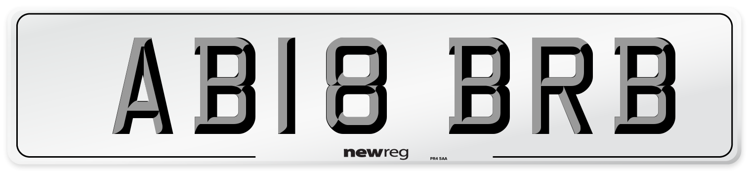 AB18 BRB Number Plate from New Reg